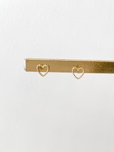 Laura - Studded Heart Studs