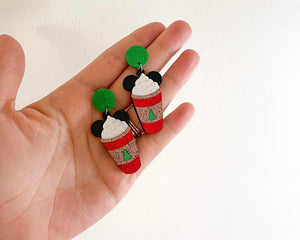 Starbucks X Mickey Mouse Christmas Earrings