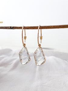 Hastings - Clear Crystal Hoops