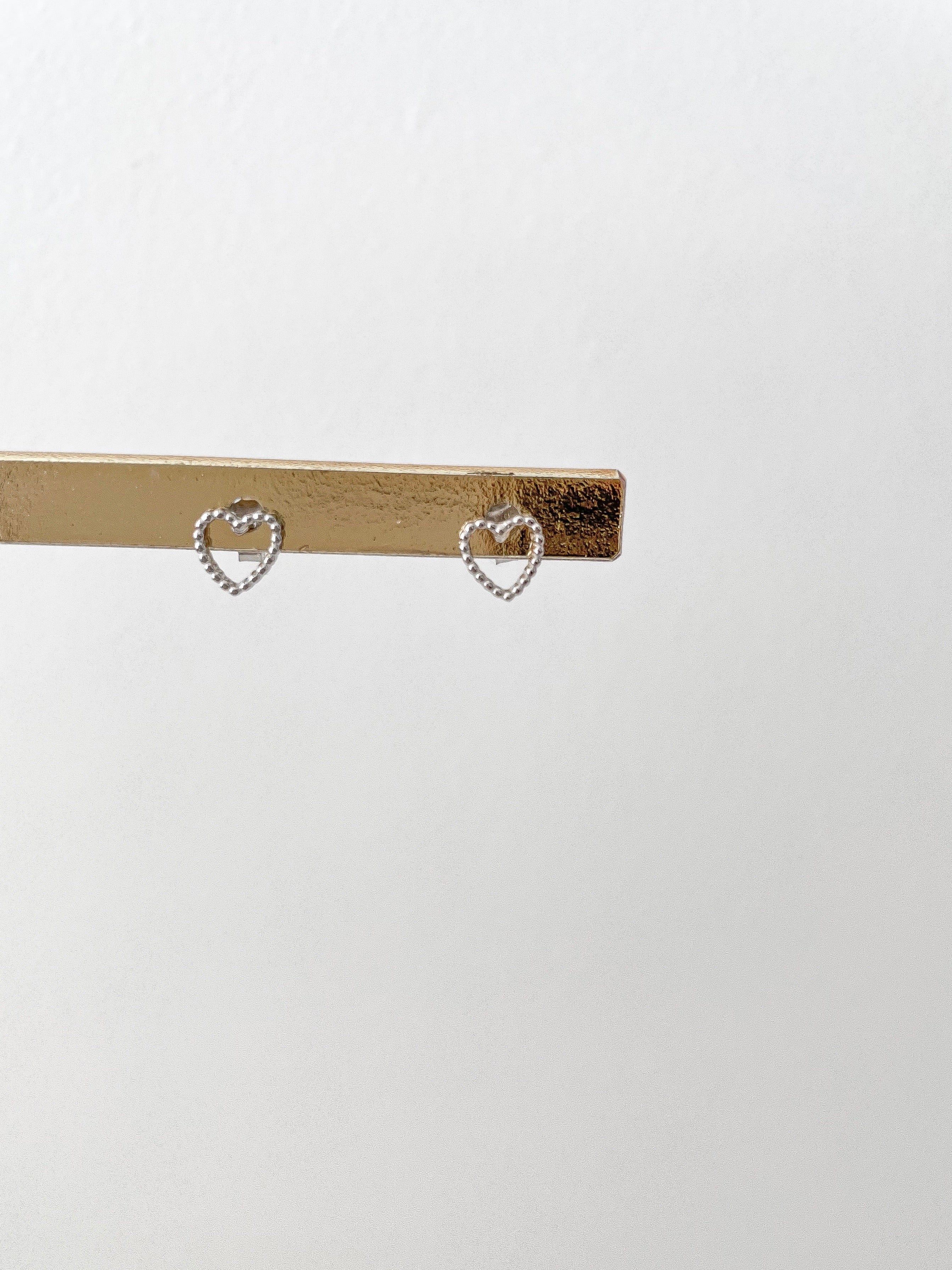 Laura - Studded Heart Studs