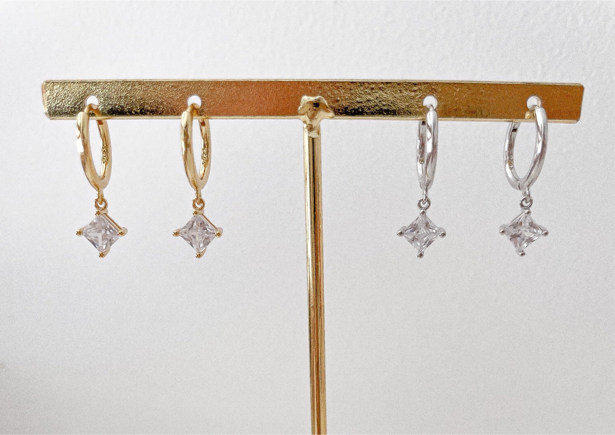 Maddi - Waterproof Bold Diamond Hoops