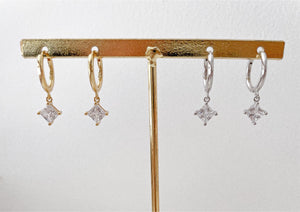 Maddi - Waterproof Bold Diamond Hoops