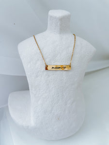 Mum - Mother’s Day Bar Necklace