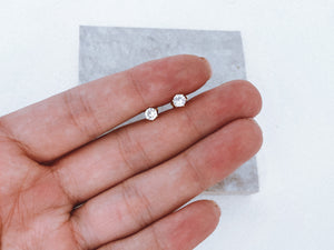 Ruth - Waterproof Round Crystal Studs