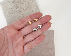 Crescent Moon - Waterproof Studs