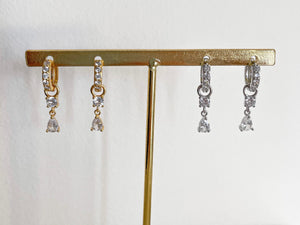 Cali - Multiway Double Crystal Hoops