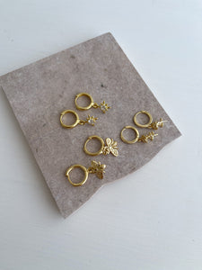 Mary - Sterling Silver Mini Rose Hoops