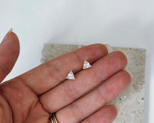 Ella - Waterproof Triangle Crystal Studs