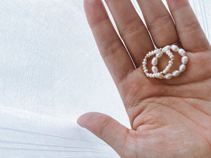 Frankie - Waterproof Beaded Pearl Ring