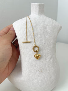 Macy - Waterproof Heart Toggle Necklace