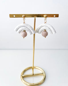 CJ - Speckle + Golden Tip Arch Earrings