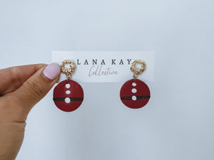 Christmas Santa Clause Drop Earrings