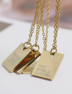 The World Is Yours - Waterproof Affirmation Necklace