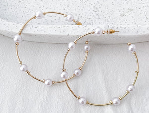 Vanuatu - Extra Large Pearl Hoops